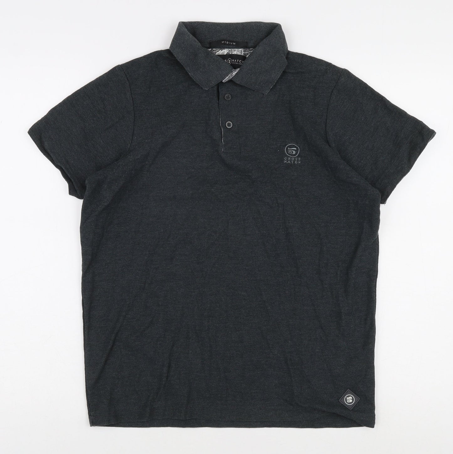 Crosshatch Men's Grey Polo M Short Sleeve