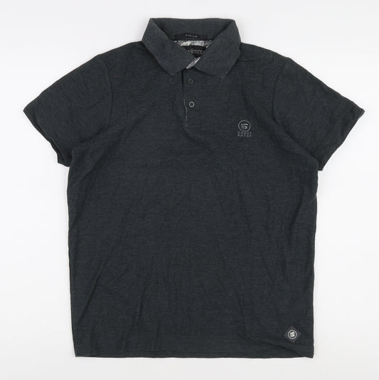 Crosshatch Men's Grey Polo M Short Sleeve