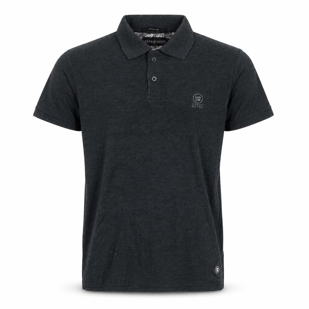 Mens UK Size M Crosshatch Cotton Blend Polo Shirt
