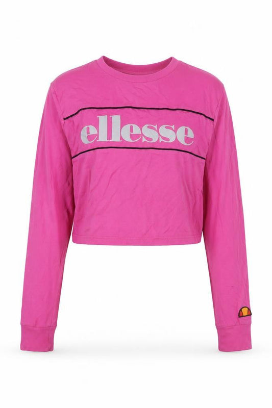 Womens UK Size 4 ellesse Pink Cropped T-Shirt
