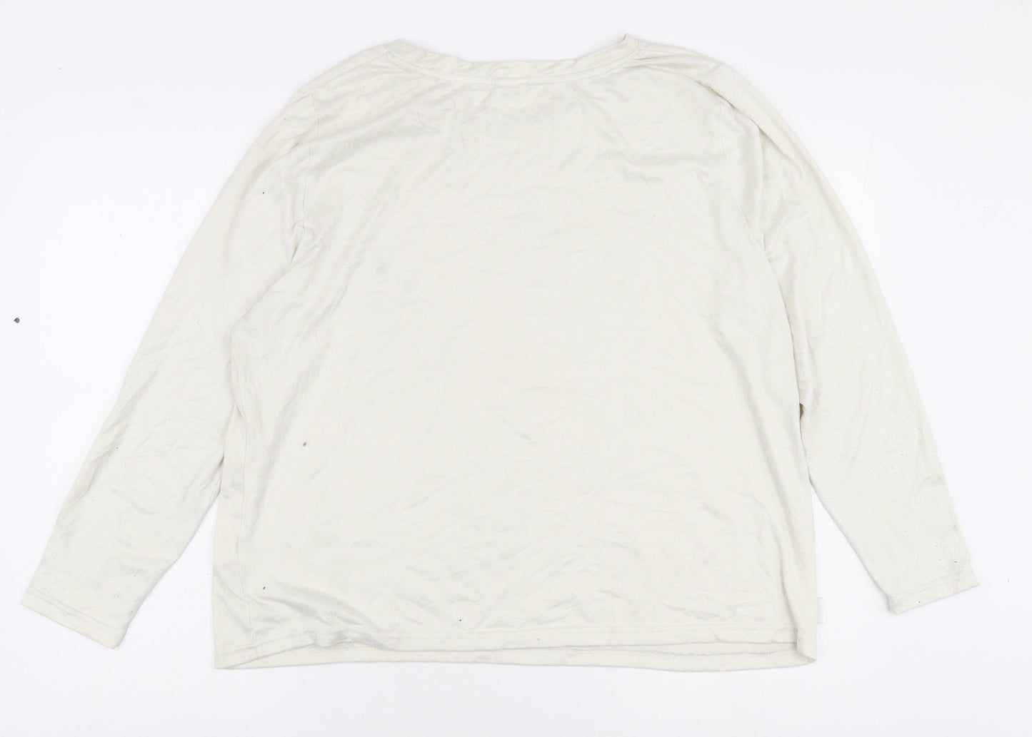 Womens UK Size 20 Disney Ivory Basic T-Shirt