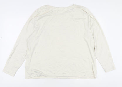 Womens UK Size 20 Disney Ivory Basic T-Shirt