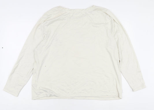 Womens UK Size 20 Disney Ivory Basic T-Shirt