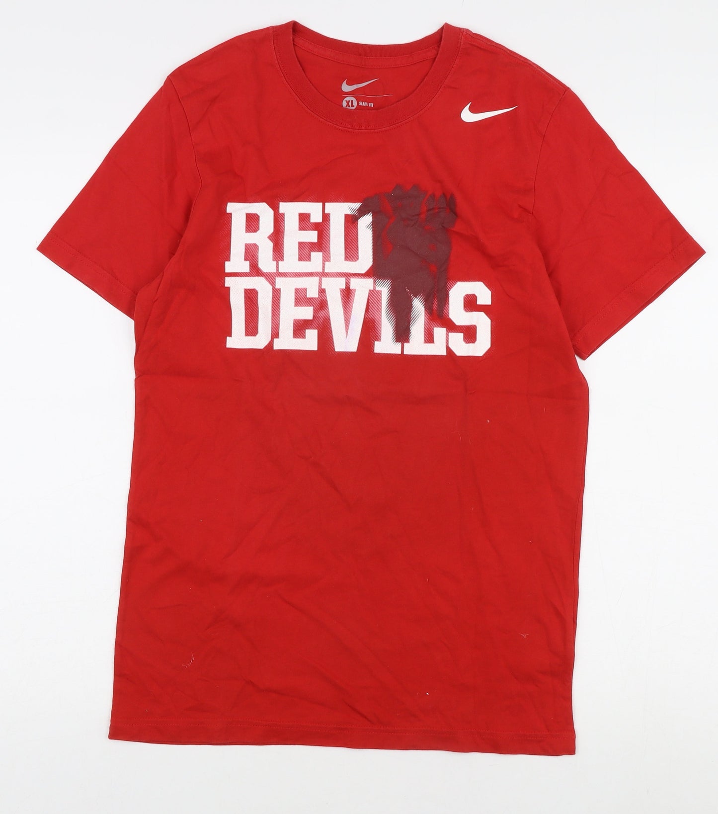 Nike Men's Red Manchester United XL Slim Fit Tee
