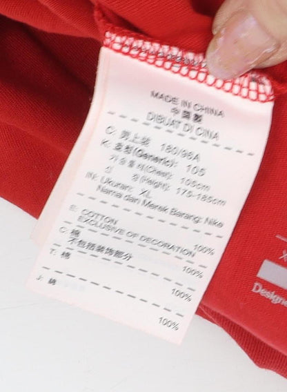 Nike Men's Red Manchester United XL Slim Fit Tee