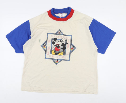 Unisex Adults UK Size L/XL Disney Multicoloured  T-Shirt