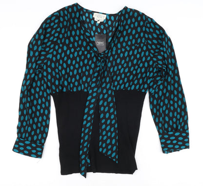 Womens UK Size 14 NEXT Black Basic Blouse