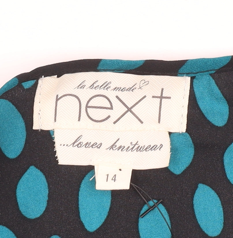 Womens UK Size 14 NEXT Black Basic Blouse
