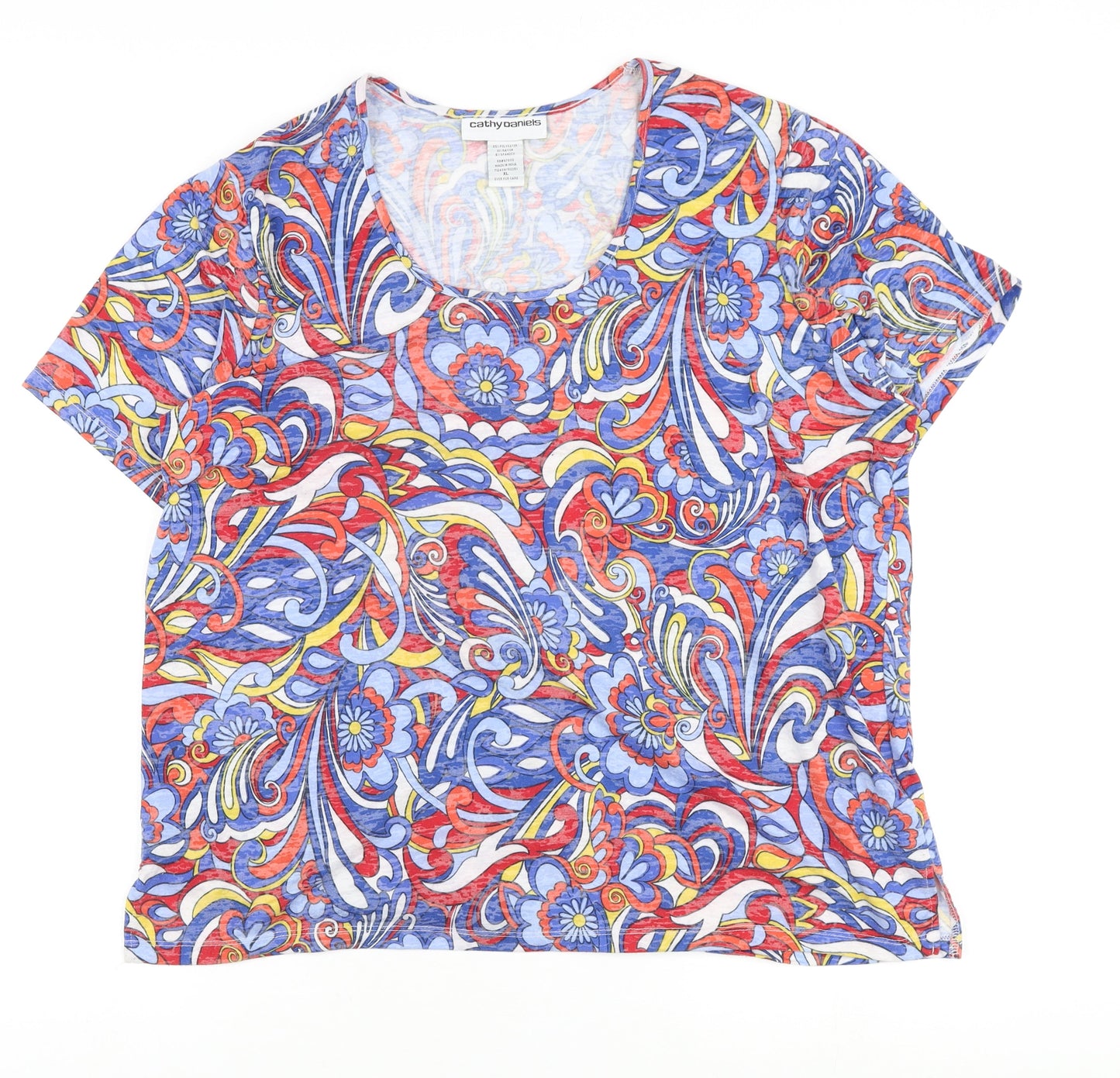 Cathy Daniels Women's Floral T-Shirt, XL, Multicoloured, Casual