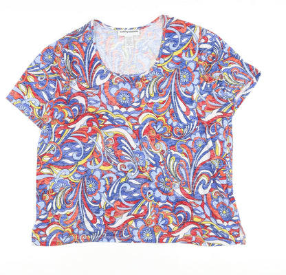 Cathy Daniels Women's Floral T-Shirt, XL, Multicoloured, Casual