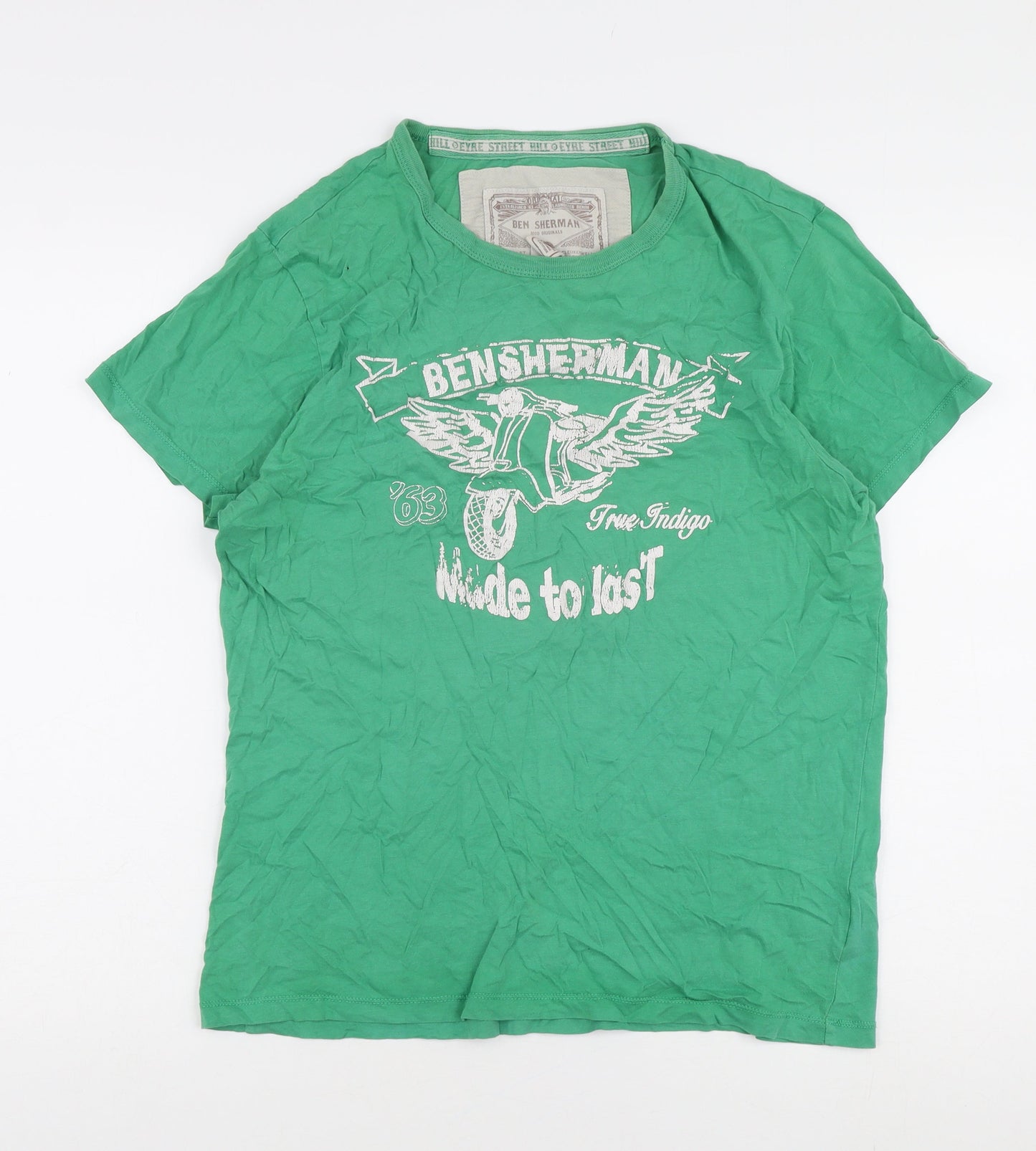 Mens UK Size M Ben Sherman Green  T-Shirt