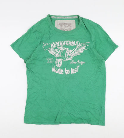 Mens UK Size M Ben Sherman Green  T-Shirt