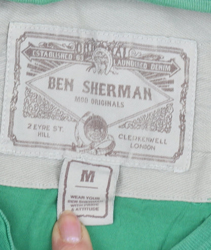 Mens UK Size M Ben Sherman Green  T-Shirt