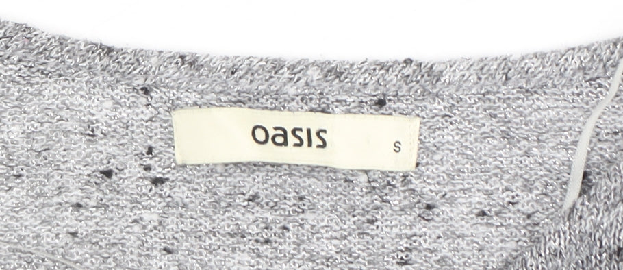 Womens UK Size S Oasis Grey Pullover Jumper