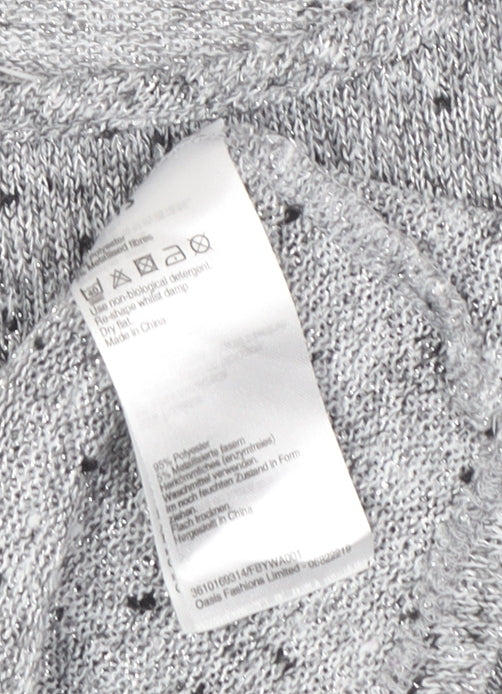 Womens UK Size S Oasis Grey Pullover Jumper