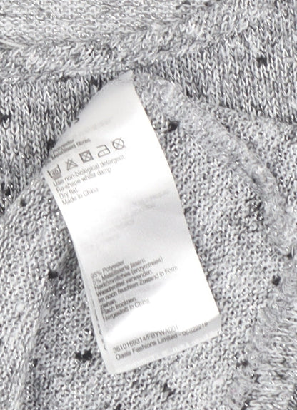 Womens UK Size S Oasis Grey Pullover Jumper