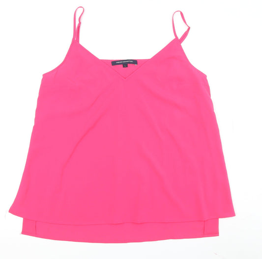 French Connection Women's Pink Camisole Tank L