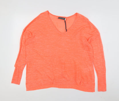 Womens UK Size XS Mint Velvet Orange Pullover Jumper