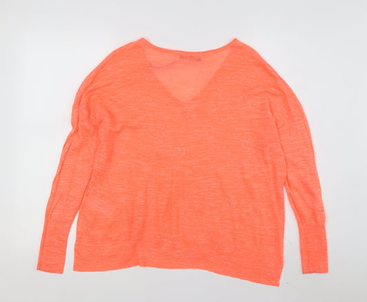 Womens UK Size XS Mint Velvet Orange Pullover Jumper