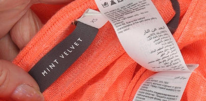 Womens UK Size XS Mint Velvet Orange Pullover Jumper