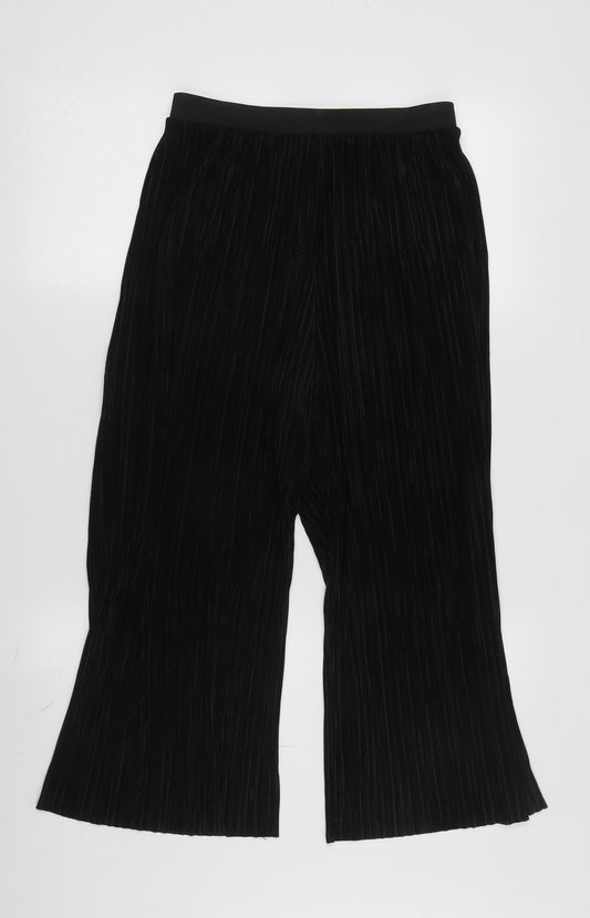 Red Herring Women's Black Wide-Leg Trousers Size 10