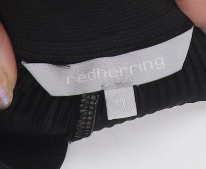 Red Herring Women's Black Wide-Leg Trousers Size 10