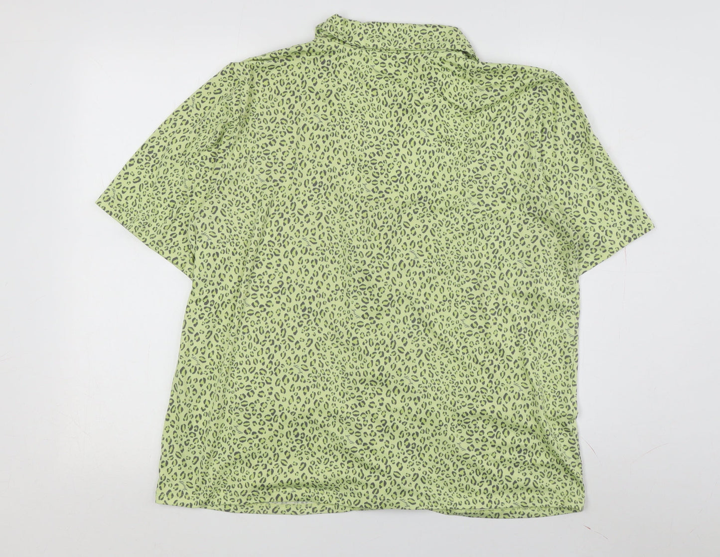 DKNY Women's Green Animal Print Pyjama Top, Size M