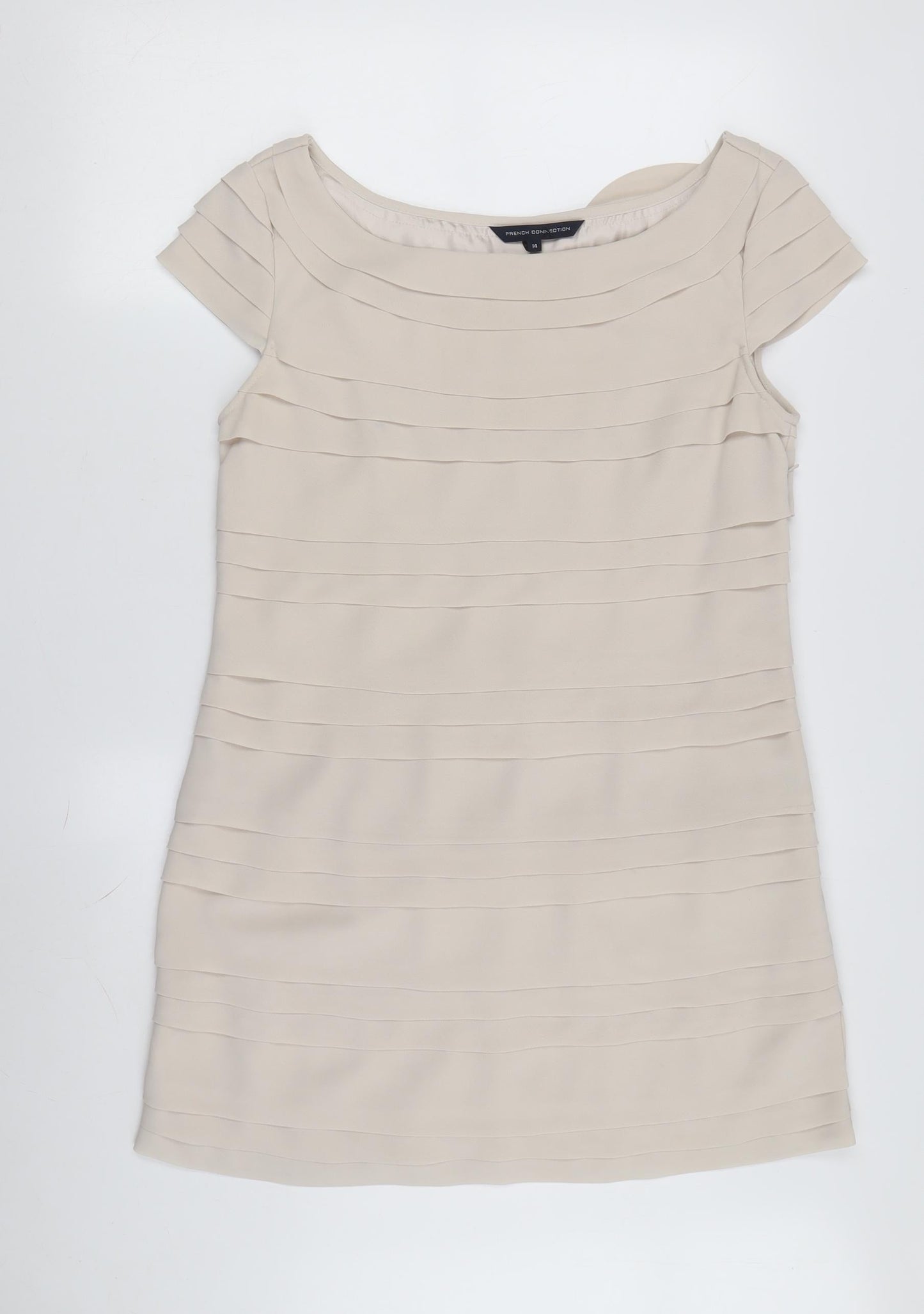 French Connection Women's Beige Sheath Dress Size 14