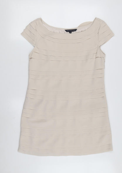 French Connection Women's Beige Sheath Dress Size 14
