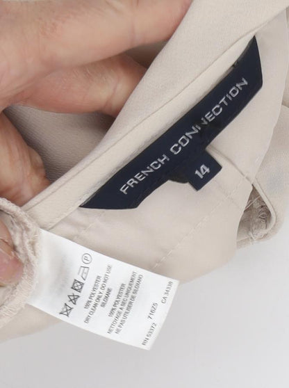 French Connection Women's Beige Sheath Dress Size 14