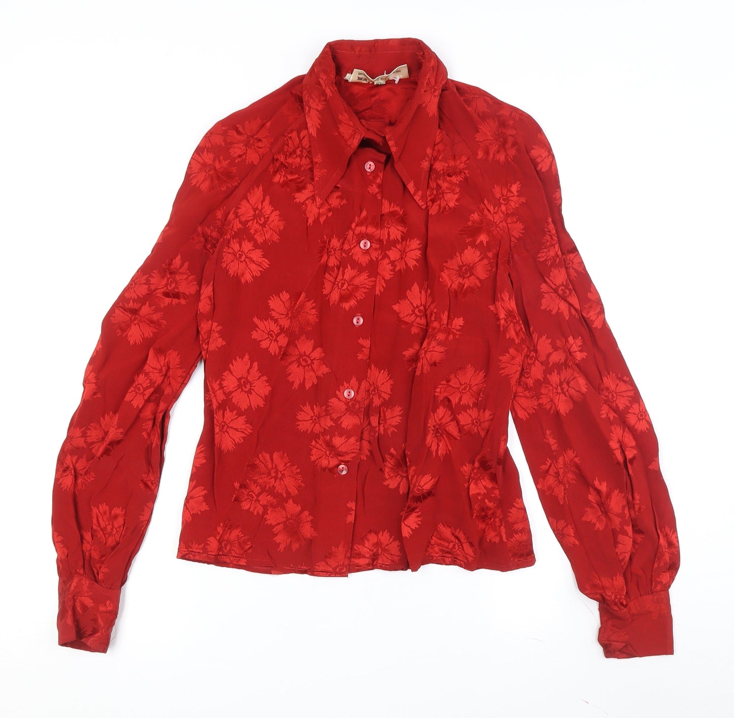 Miss Selfridge Women's Red Floral Blouse Size 12