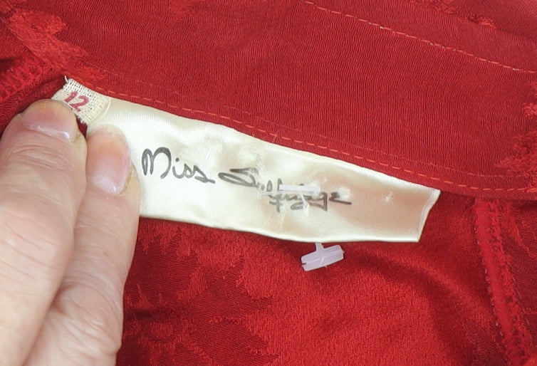 Miss Selfridge Women's Red Floral Blouse Size 12