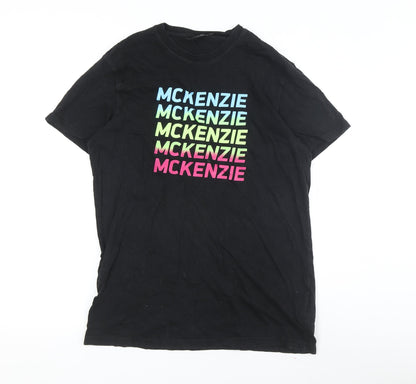 McKenzie Men's Black Graphic Print M T-Shirt