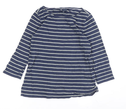 Womens UK Size 10 Crew Clothing Company Blue Basic T-Shirt