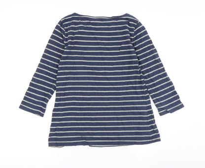 Womens UK Size 10 Crew Clothing Company Blue Basic T-Shirt