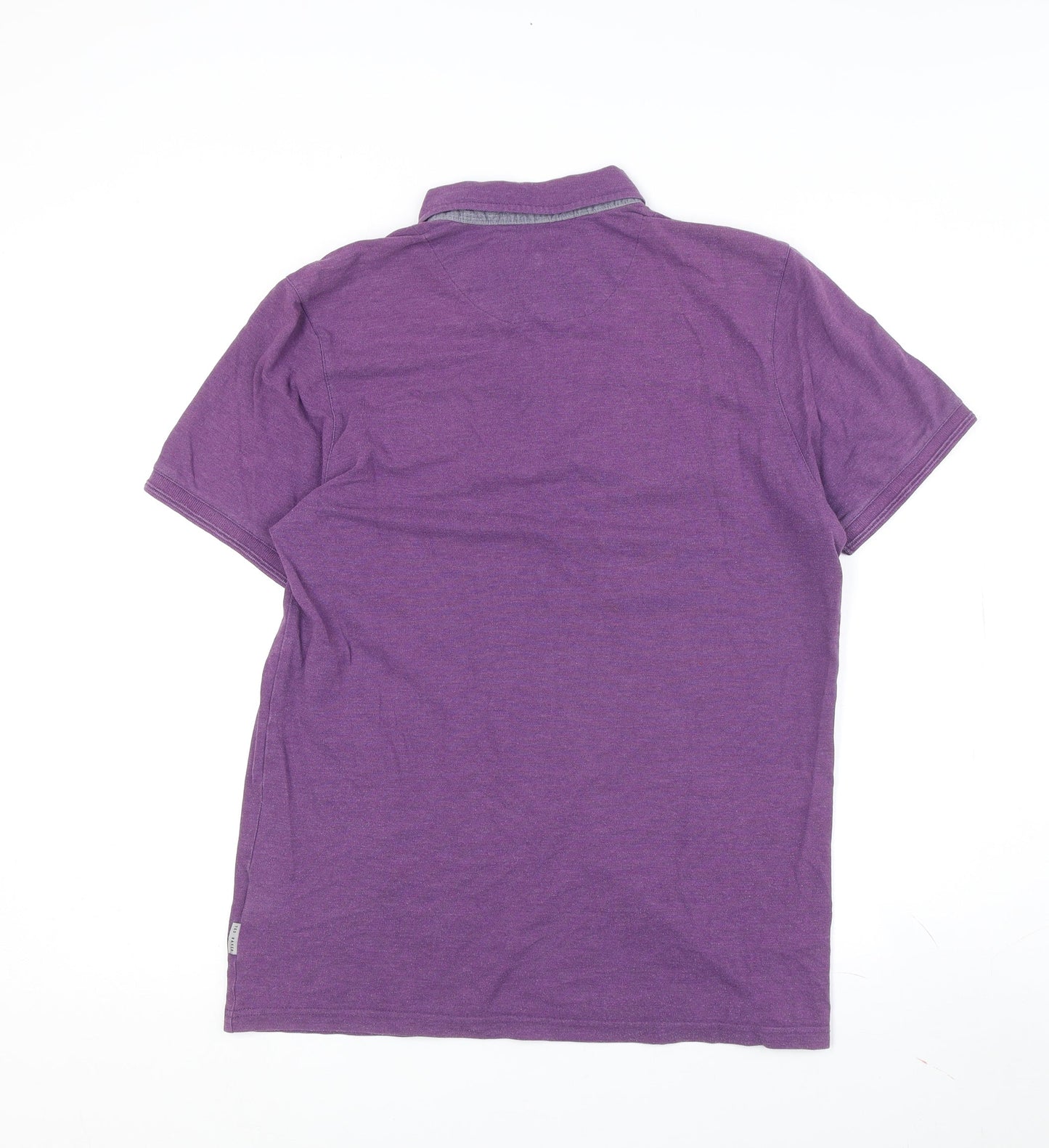 Ted Baker Men's Purple Polo Shirt Size L, Button Style