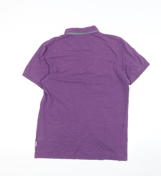 Ted Baker Men's Purple Polo Shirt Size L, Button Style