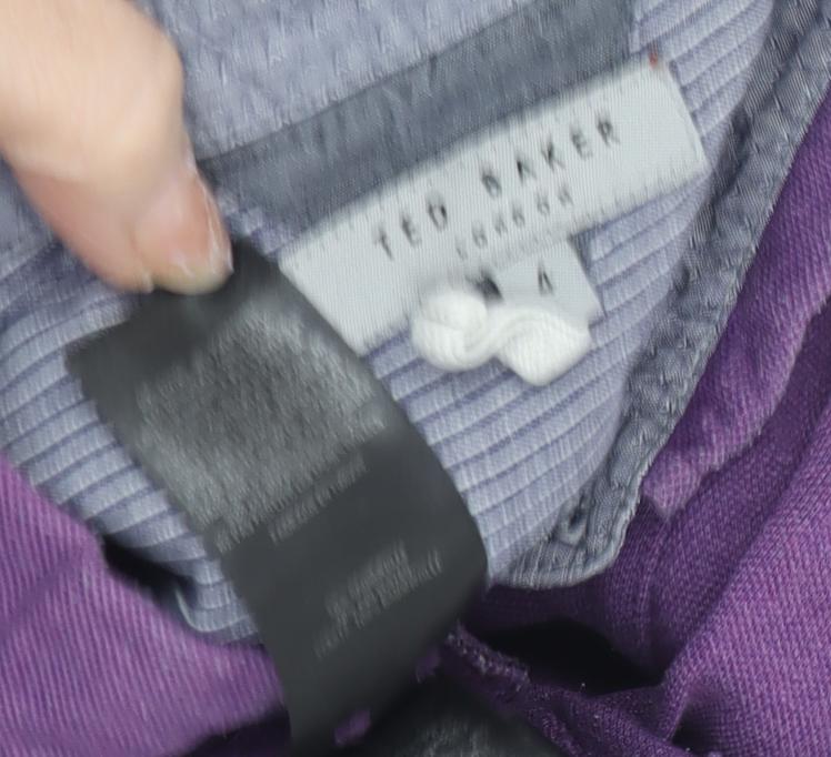 Ted Baker Men's Purple Polo Shirt Size L, Button Style