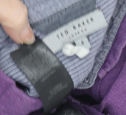 Ted Baker Men's Purple Polo Shirt Size L, Button Style