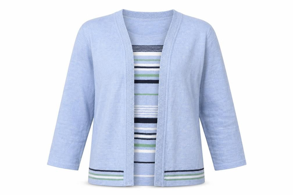 Womens UK Size M Honor Millburn Blue Cardigan Jumper