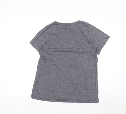 Isle Grey Floral T-Shirt for Women - Size M, Casual Wear