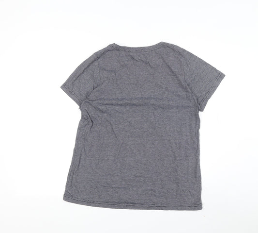 Isle Grey Floral T-Shirt for Women - Size M, Casual Wear