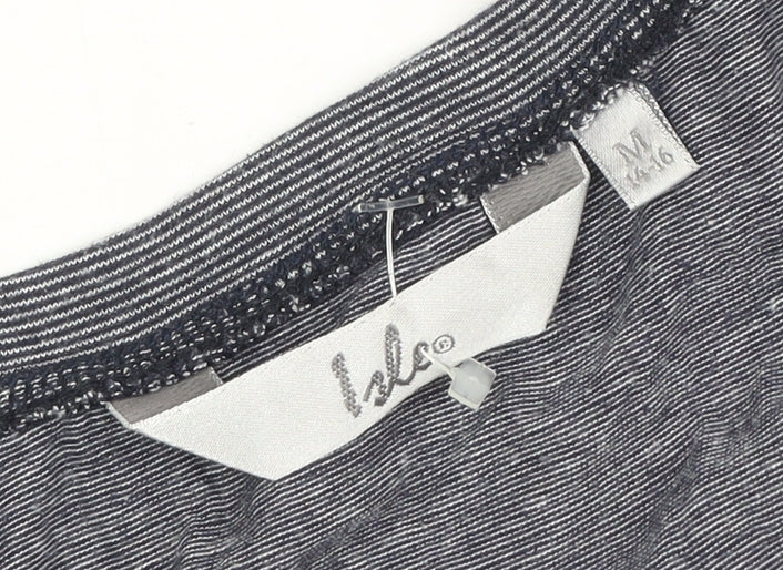 Isle Grey Floral T-Shirt for Women - Size M, Casual Wear