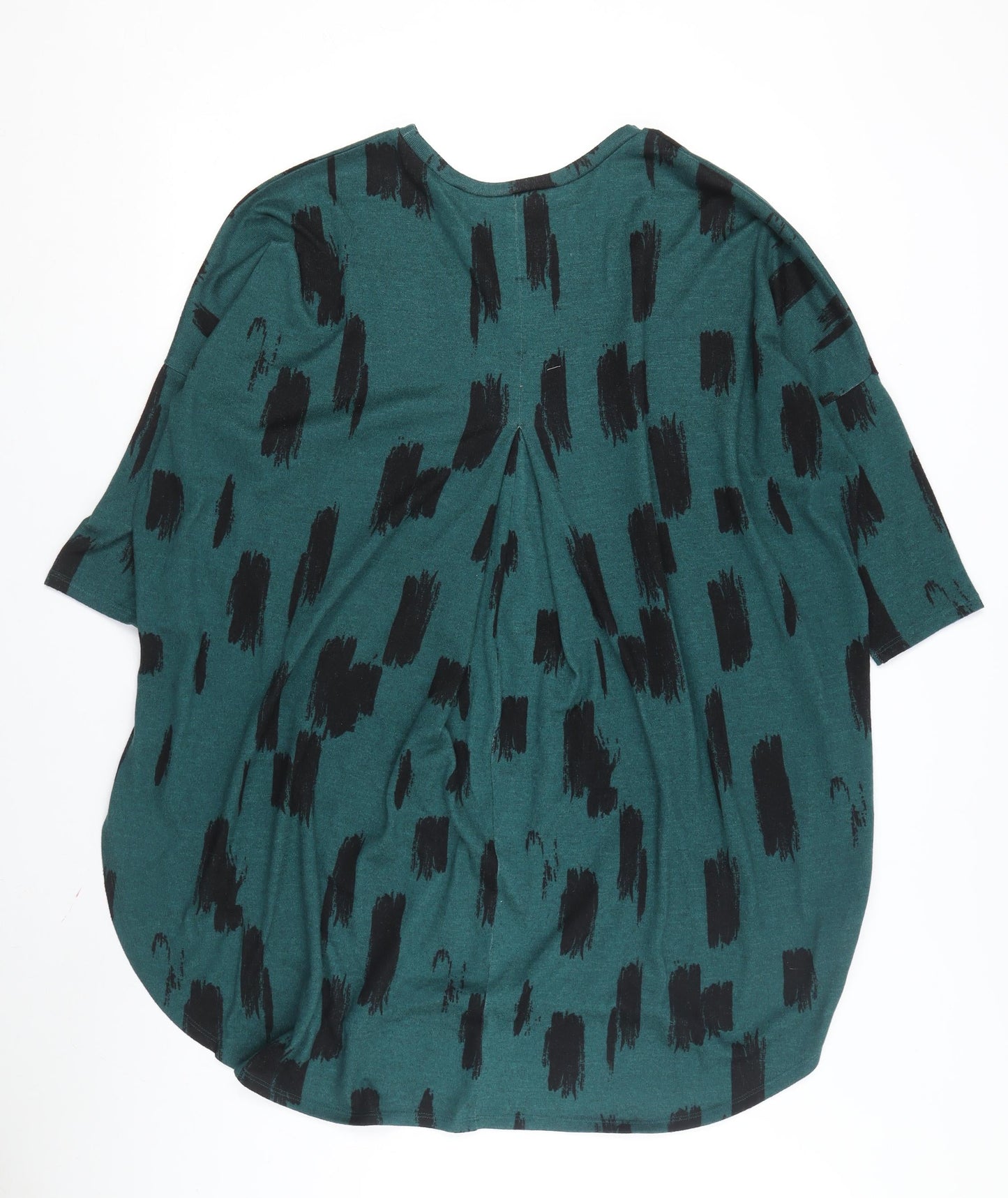 Apricot Women's Green Geometric T-Shirt Size 16