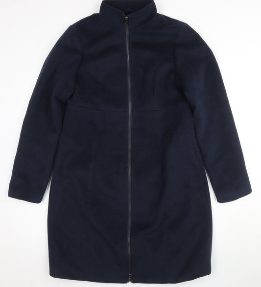 JoJo Maman Bébé Women's Navy Blue Mid-Length Coat