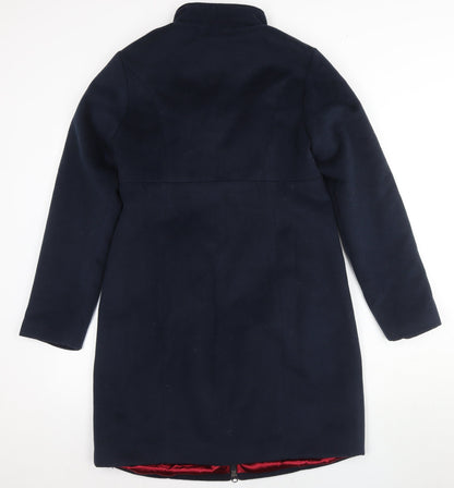 JoJo Maman Bébé Women's Navy Blue Mid-Length Coat