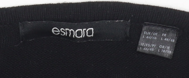 Womens UK Size 18 ESMARA Black Cardigan Jumper