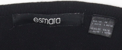 Womens UK Size 18 ESMARA Black Cardigan Jumper