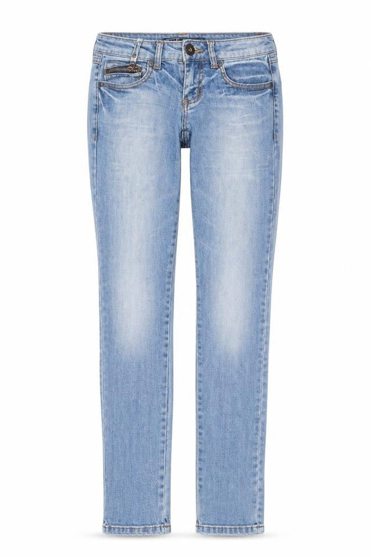 Front view of Only Women's Blue Skinny Jeans, size 6, - Stylish Denim