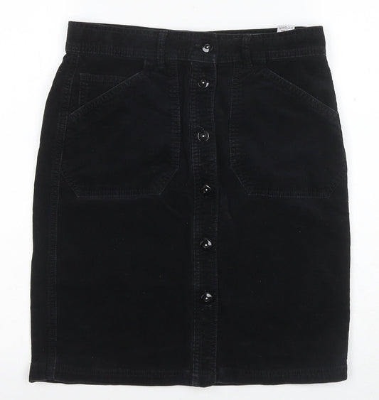 Marks and Spencer Women's Black Corduroy Skirt